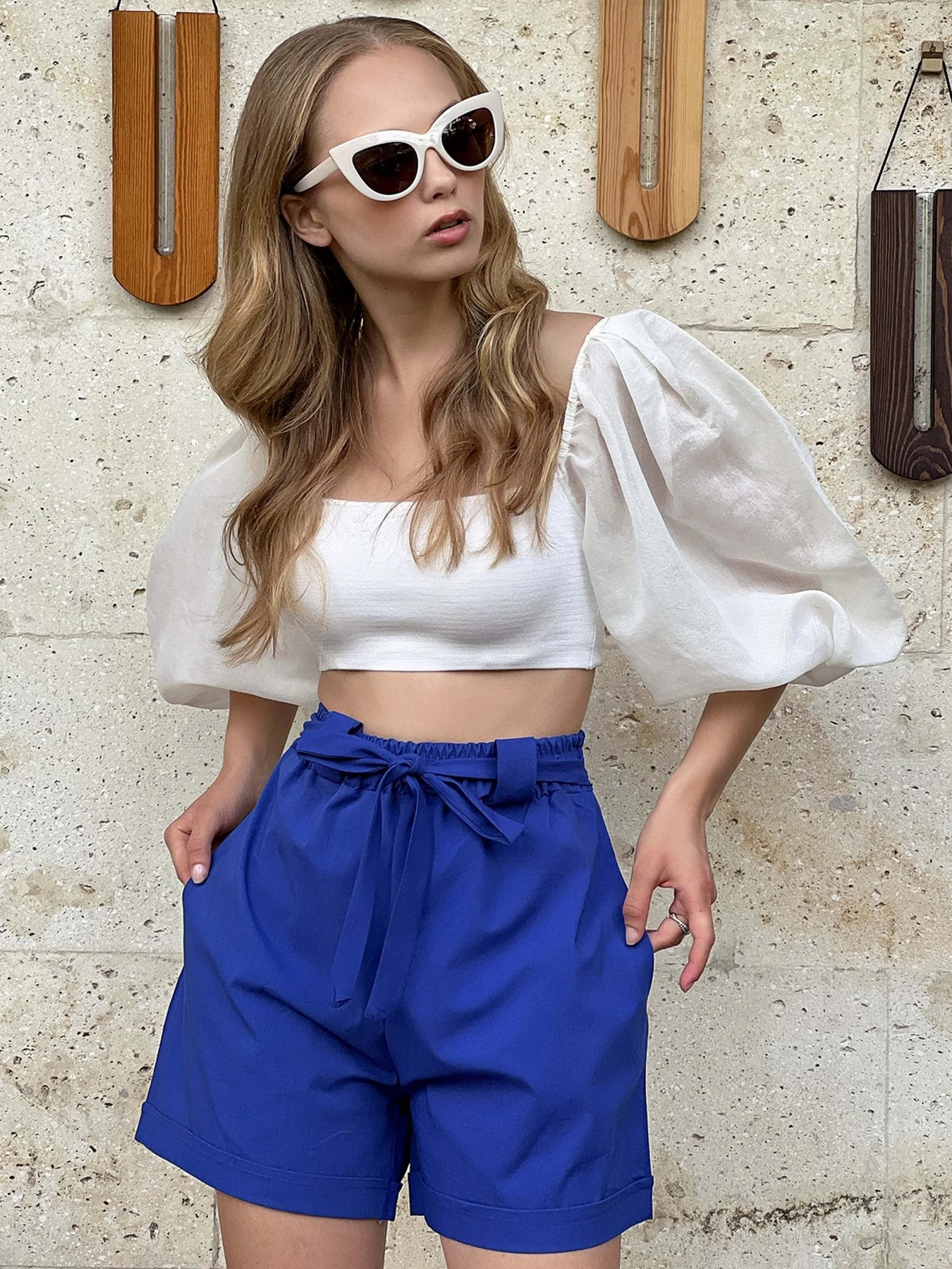 Шорты Trend Alacati Stili модель ALC-X8450/Saks Шорты Trend Alacati Stili модель ALC-X8450/Saks Фото