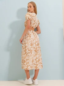 Платья Trend Alacati Stili модель ALC-X8579/Bej Фото