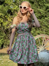 Платья Trend Alacati Stili модель ALC-X8879/Yesil Фото