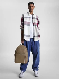Рюкзаки Tommy Hilfiger PIQUE TEXTURED SMALL REPORTER модель AM0AM11317-RBU Фото