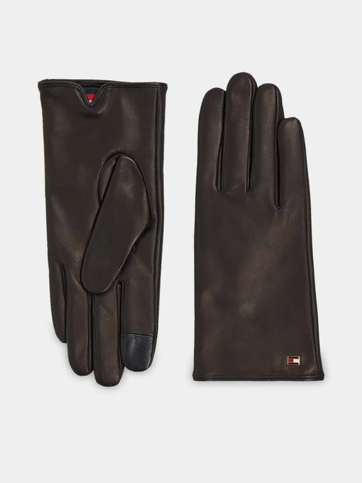Перчатки и варежки Tommy Hilfiger Essential Flag Leather Gloves модель AW0AW15360-BDS Фото
