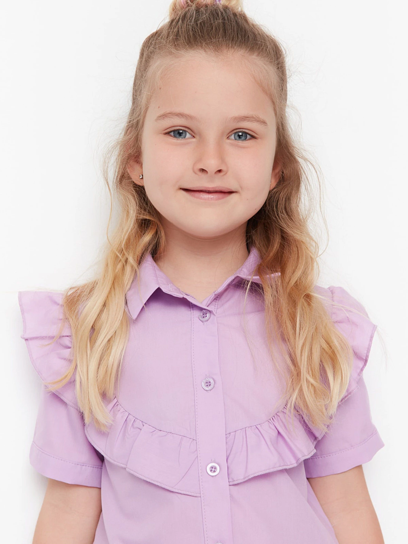 Рубашки Trendyol модель TKDSS22GO0098/Lila Рубашки Trendyol модель TKDSS22GO0098/Lila Фото