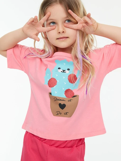 Футболки и поло Trendyol модель TKDSS22TS00007/Pembe Фото