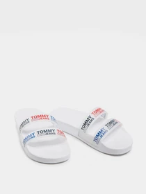 Шлёпанцы Tommy Hilfiger DOUBLE STRAP SLIDES модель EN0EN01304-YBR Фото
