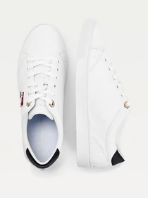 Кеды Tommy Hilfiger LEATHER MONOGRAM TRAINERS модель FW0FW05794-YBR Фото