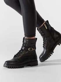 Ботинки и сапоги Tommy Hilfiger Buckle Lace Up Boot модель FW0FW06734-BDS Фото