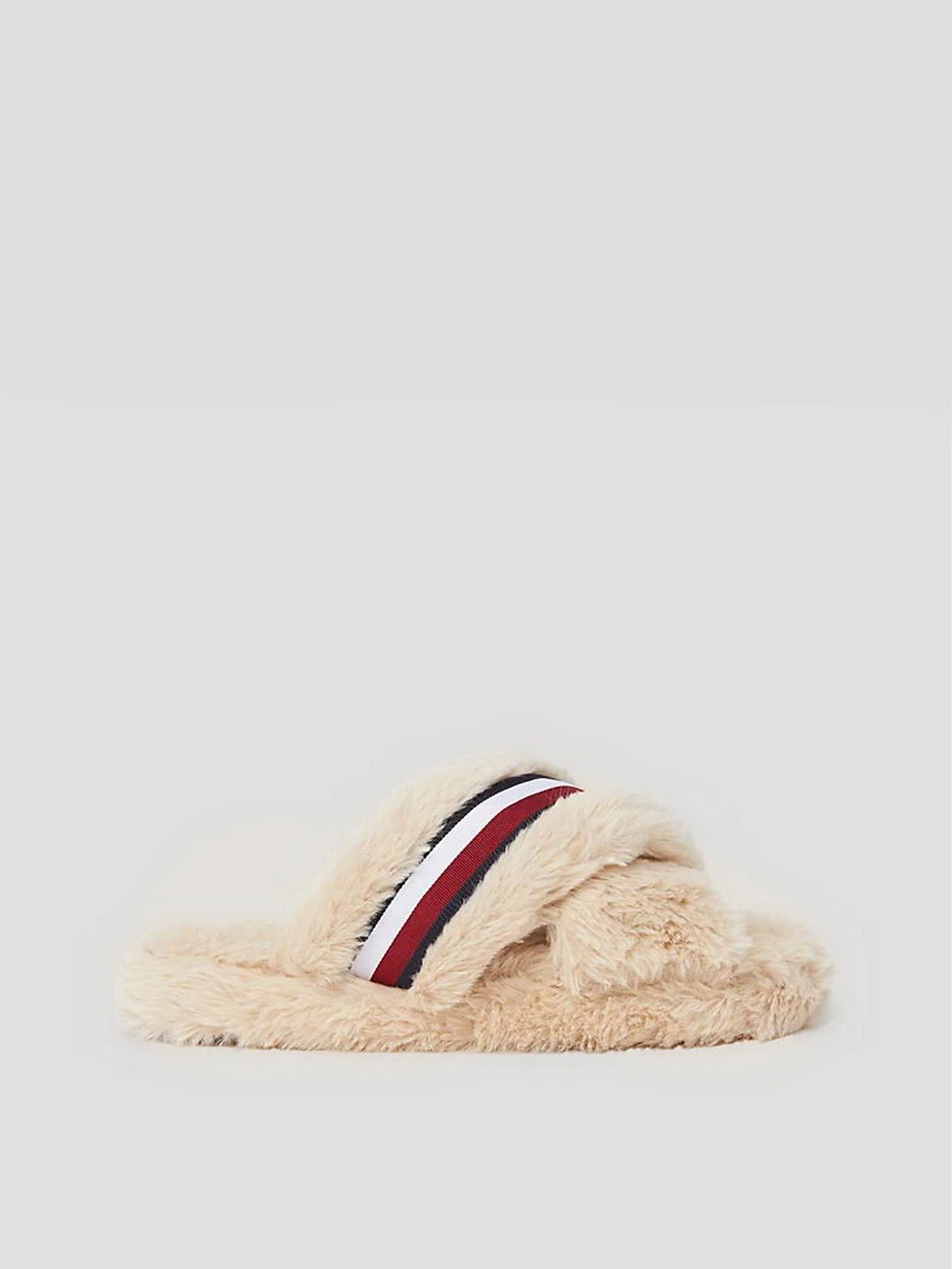 Тапки Tommy Hilfiger Global Stripe Faux Fur Slippers модель FW0FW07551-ABO Фото