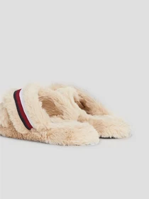 Тапки Tommy Hilfiger Global Stripe Faux Fur Slippers модель FW0FW07551-ABO Фото