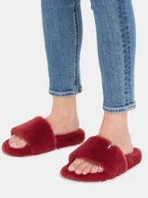 Тапки Tommy Hilfiger Faux Fur Slipper Slides модель FW0FW07663-XJS Фото