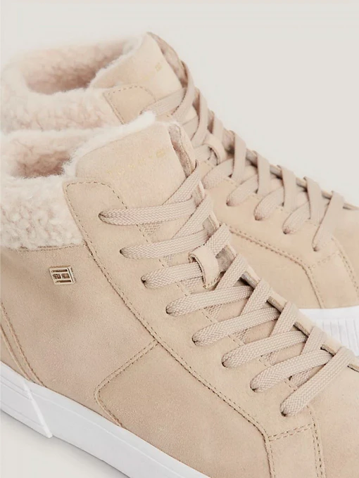Шкіряні Жіночі Черевики Tommy Hilfiger Suede High-Top Trainers фото 3