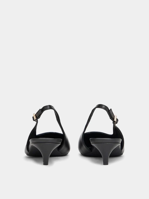 Шкіряні Жіночі Слінгбеки Tommy Hilfiger TH BUCKLE SLINGBACK LOW PUMP фото 3