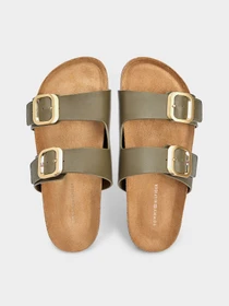 Шлёпанцы Tommy Hilfiger TH CLASSIC CORK SANDAL LEATHER модель FW0FW09118-RBN Фото
