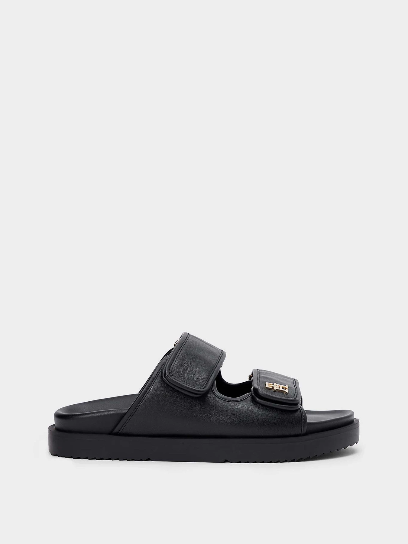 Шлёпанцы Tommy Hilfiger DOUBLE STRAP LEATHER SANDAL модель FW0FW09121-BDS Фото
