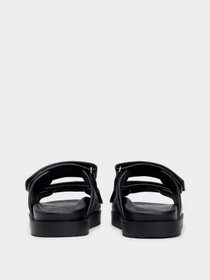 Шлёпанцы Tommy Hilfiger DOUBLE STRAP LEATHER SANDAL модель FW0FW09121-BDS Фото