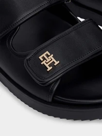 Шлёпанцы Tommy Hilfiger DOUBLE STRAP LEATHER SANDAL модель FW0FW09121-BDS Фото