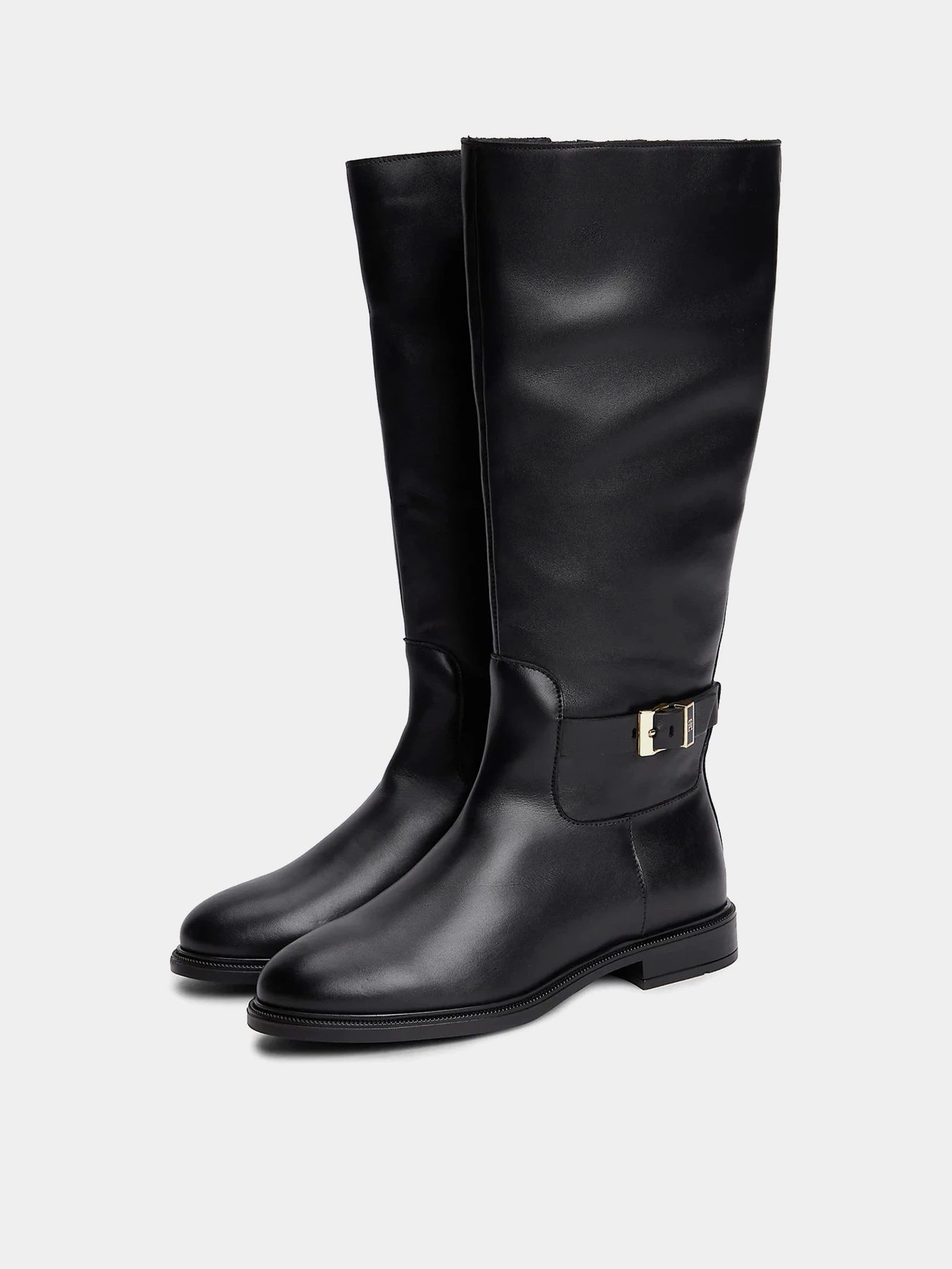 Ботинки и сапоги Tommy Hilfiger TH BUCKLE LEATHER KNEE BOOT модель FW0FW09572-BDS Фото