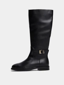 Ботинки и сапоги Tommy Hilfiger TH BUCKLE LEATHER KNEE BOOT модель FW0FW09572-BDS Фото