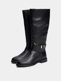 Ботинки и сапоги Tommy Hilfiger TH BUCKLE LEATHER KNEE BOOT модель FW0FW09572-BDS Фото