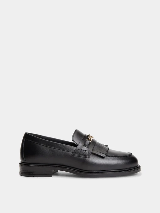 Туфли и лоферы Tommy Hilfiger TH CHAIN FRINGE LEATHER LOAFER модель FW0FW09668-BDS Фото