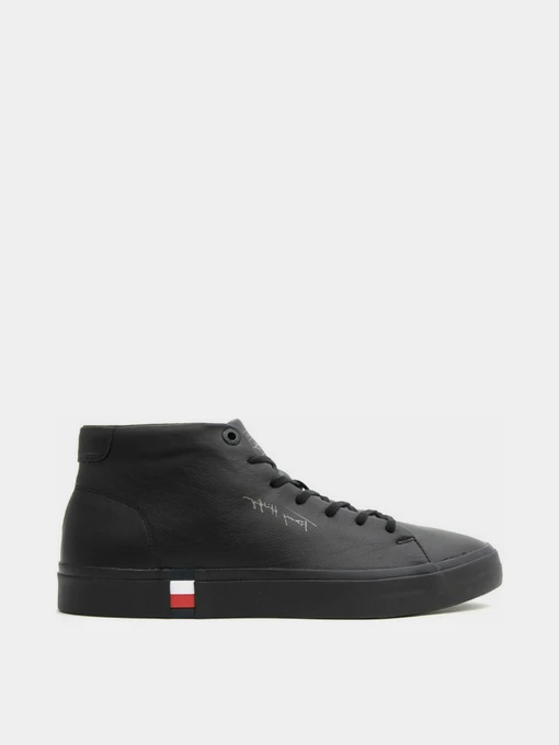 Кеды Tommy Hilfiger Corporate High Modern Vulc Lea модель FM0FM03740-BDS Фото