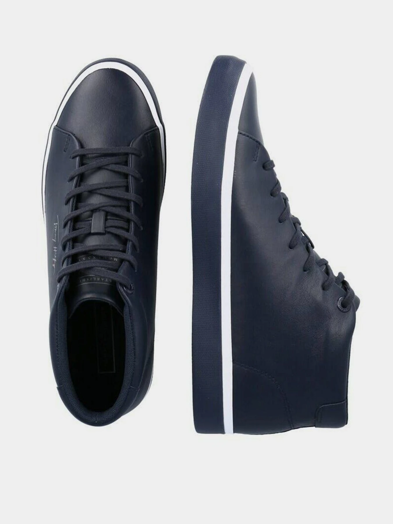 Кеды Tommy Hilfiger Corporate High Modern Vulc Lea модель FM0FM03740-DW5 Кеды Tommy Hilfiger Corporate High Modern Vulc Lea модель FM0FM03740-DW5 Фото