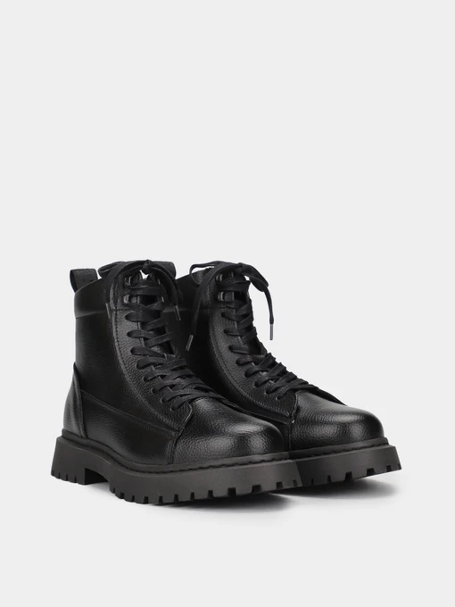 Шкіряні Чоловічі Черевики Tommy Hilfiger Warm Lined Lace-Up Leather Ankle Boots фото 3