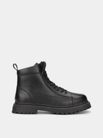Черевики та чоботи Tommy Hilfiger Warm Lined Lace-Up Leather Ankle Boots модель EM0EM01274-BDS Фото