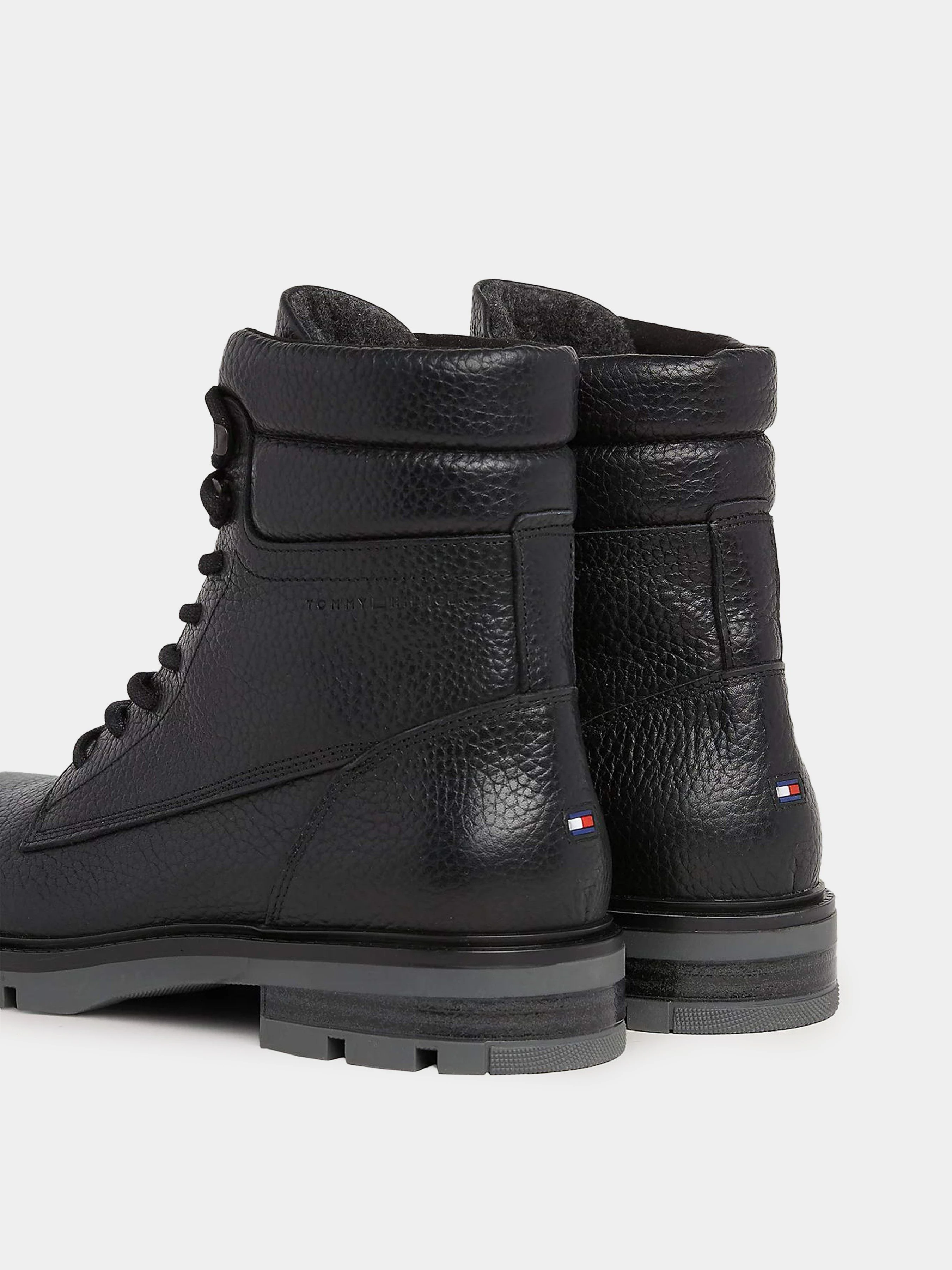 Шкіряні Чоловічі Черевики Tommy Hilfiger Warm Lined Leather Mid Boots фото 2