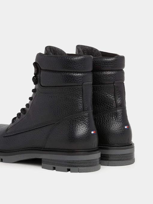 Шкіряні Чоловічі Черевики Tommy Hilfiger Warm Lined Leather Mid Boots фото 2