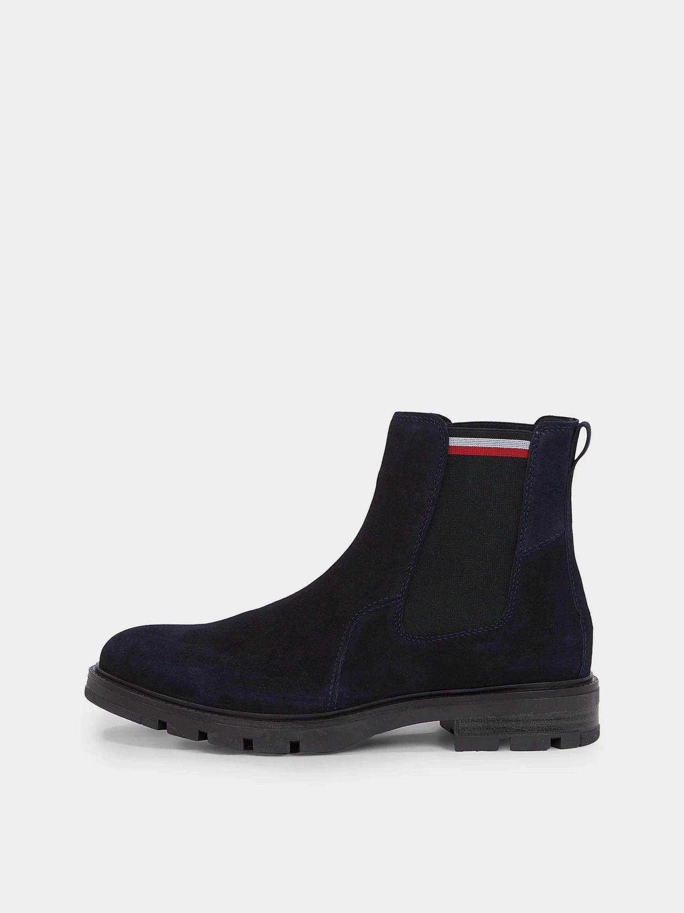 Ботинки и сапоги Tommy Hilfiger Signature Tape Suede Chelsea Ankle Boots модель FM0FM04803-DW5 Ботинки и сапоги Tommy Hilfiger Signature Tape Suede Chelsea Ankle Boots модель FM0FM04803-DW5 Фото