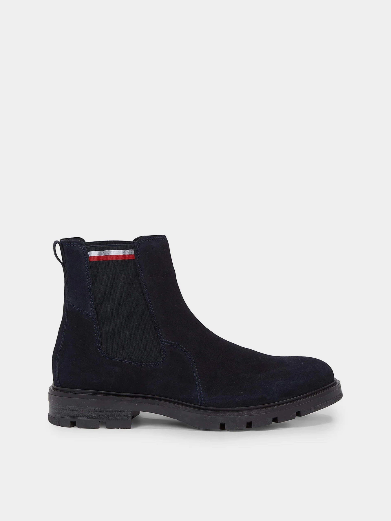 Ботинки и сапоги Tommy Hilfiger Signature Tape Suede Chelsea Ankle Boots модель FM0FM04803-DW5 Ботинки и сапоги Tommy Hilfiger Signature Tape Suede Chelsea Ankle Boots модель FM0FM04803-DW5 Фото