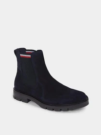Ботинки и сапоги Tommy Hilfiger Signature Tape Suede Chelsea Ankle Boots модель FM0FM04803-DW5 Фото