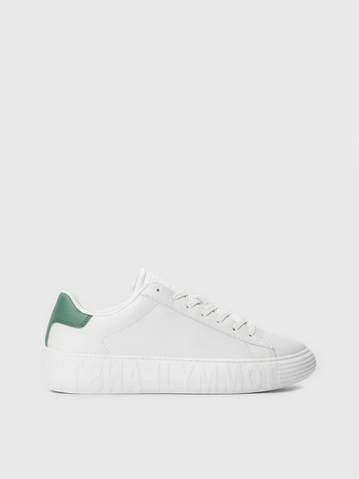 Кеды Tommy Hilfiger Leather Logo Cupsole Trainers модель EM0EM01213-YBI Фото