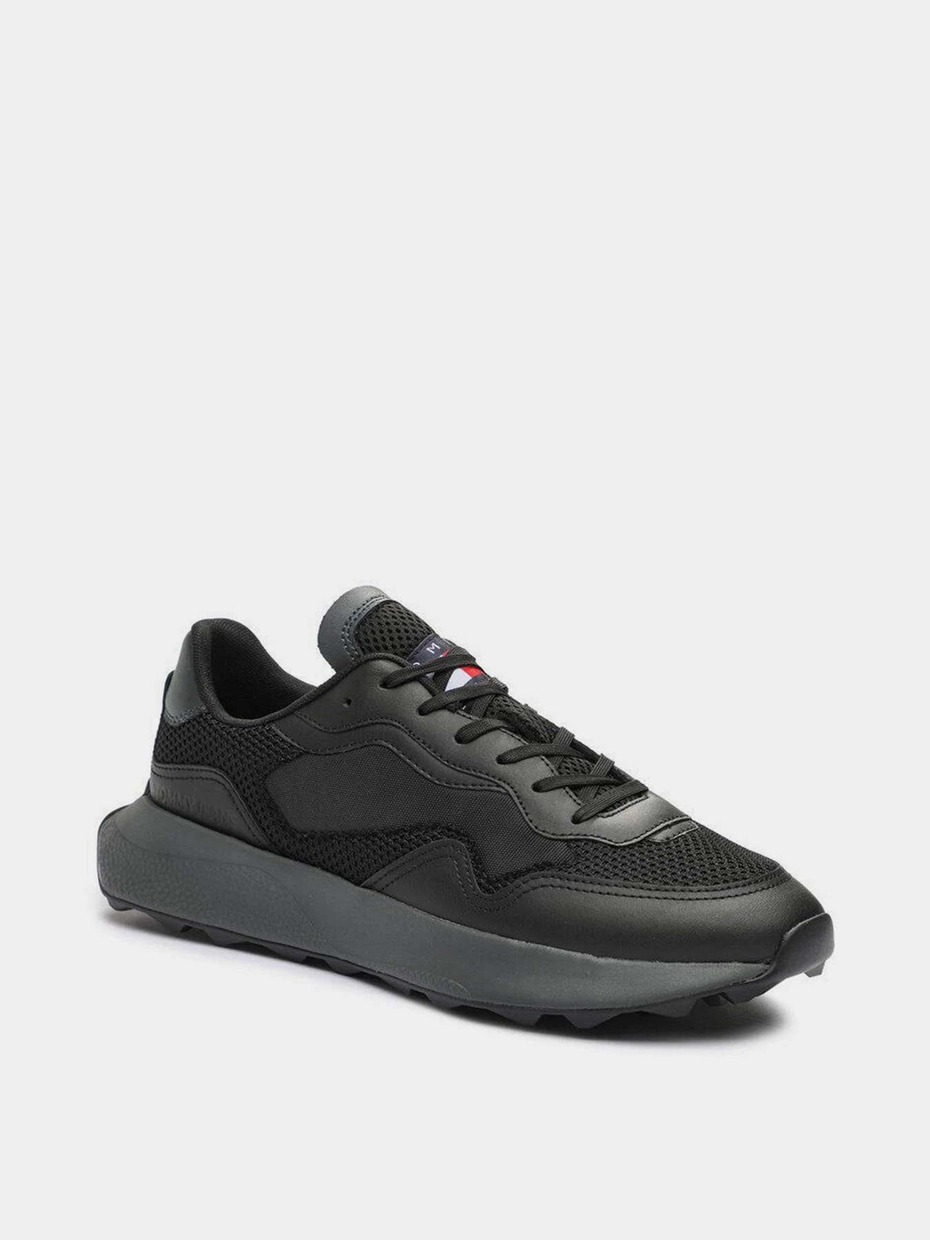 Кроссовки Tommy Hilfiger Mixed Texture Cleat Leather Runner Trainers модель EM0EM01259-BDS Кроссовки Tommy Hilfiger Mixed Texture Cleat Leather Runner Trainers модель EM0EM01259-BDS Фото