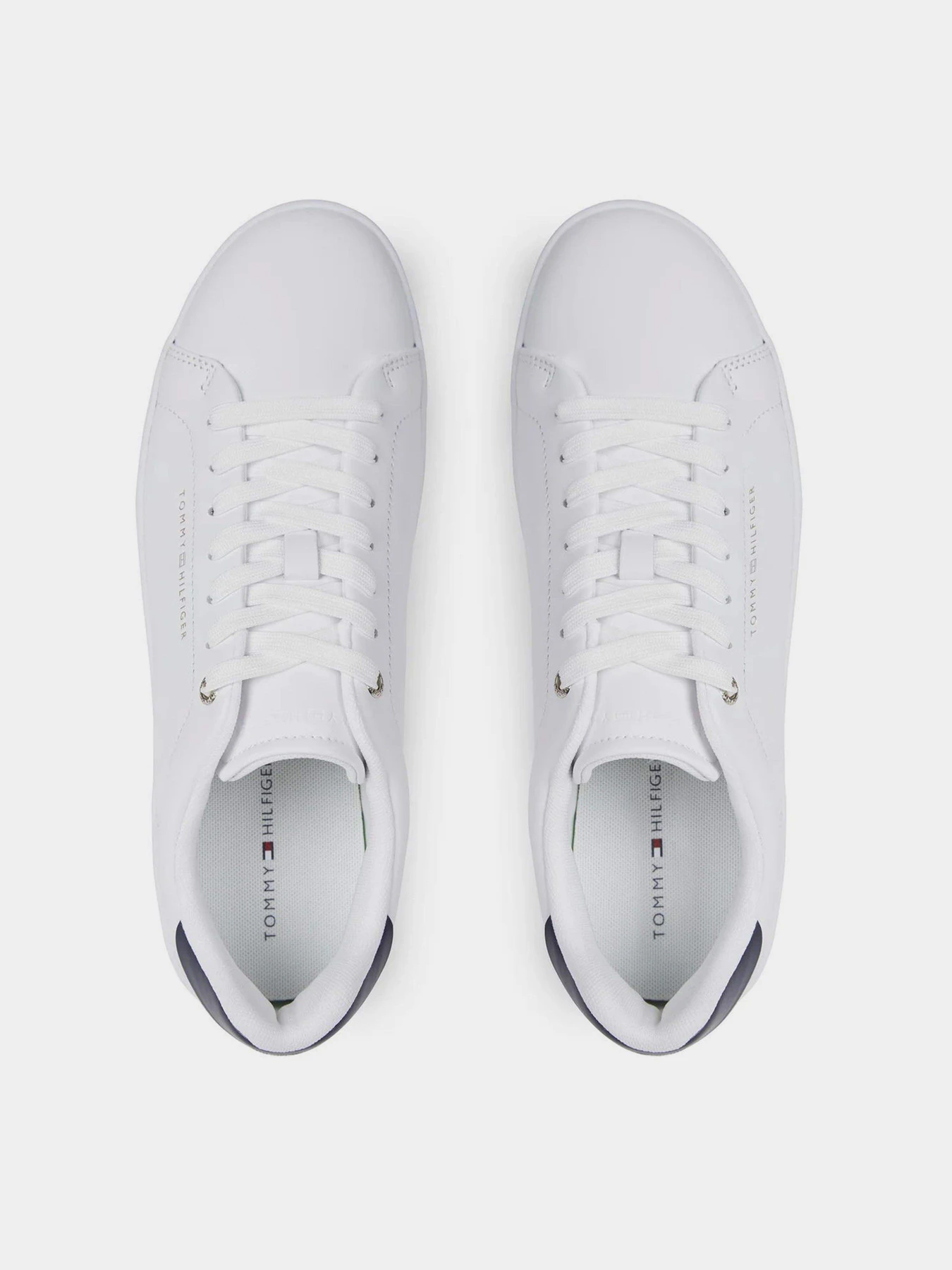 Кеды Tommy Hilfiger Contrast Heel Leather Cupsole Trainers модель FM0FM04829-YBS Фото