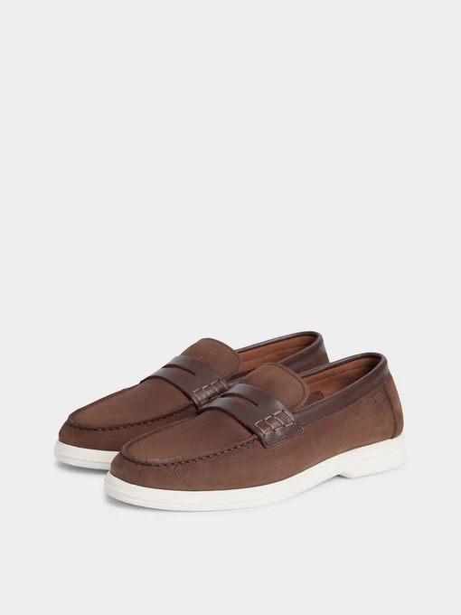 Шкіряні Чоловічі Лофери Tommy Hilfiger HILFIGER MIX NUBUCK LOAFER фото 2