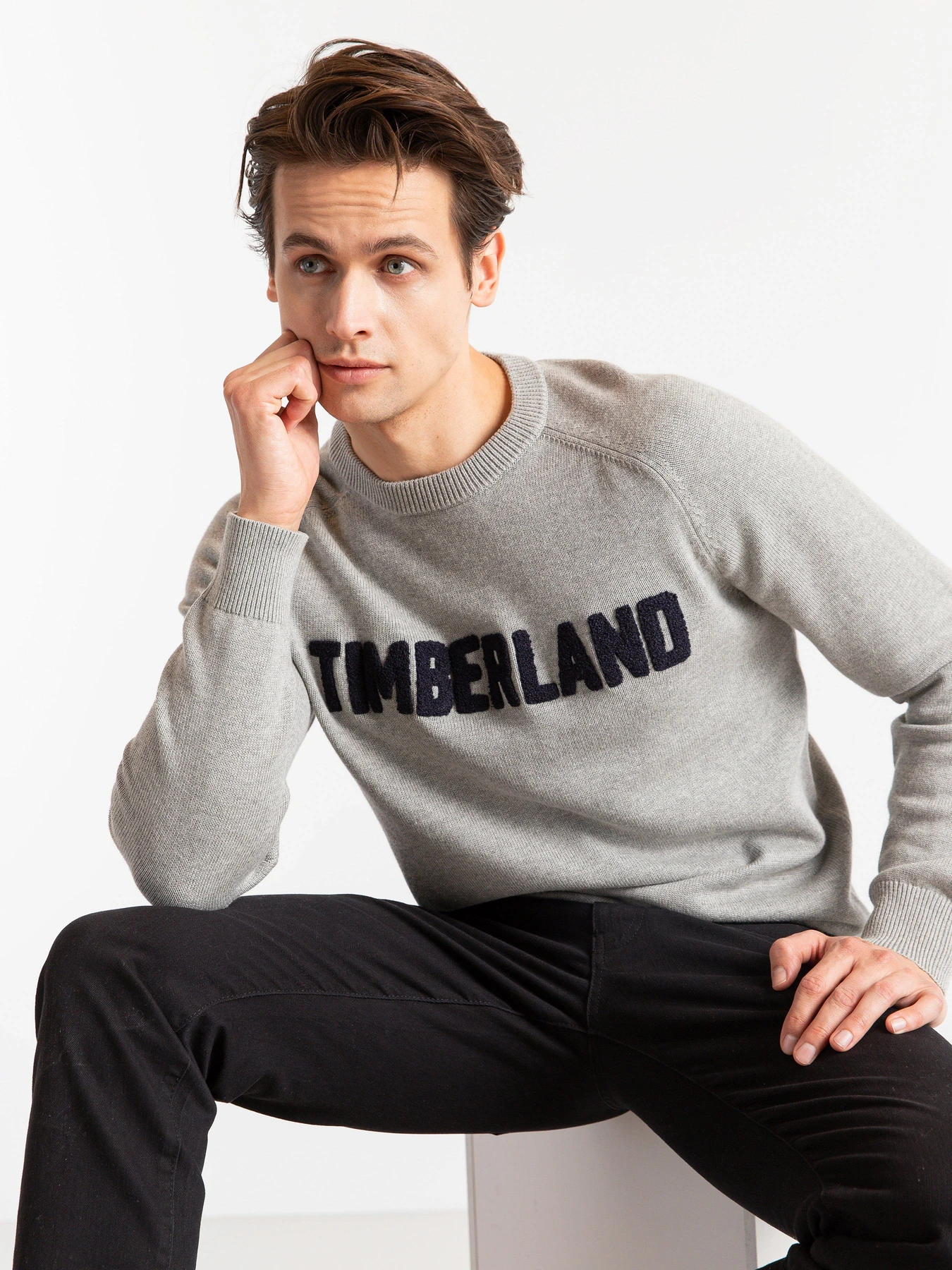 Худі та світшоти Timberland Logo Crew Neck модель TB0A1ZVN052 Фото