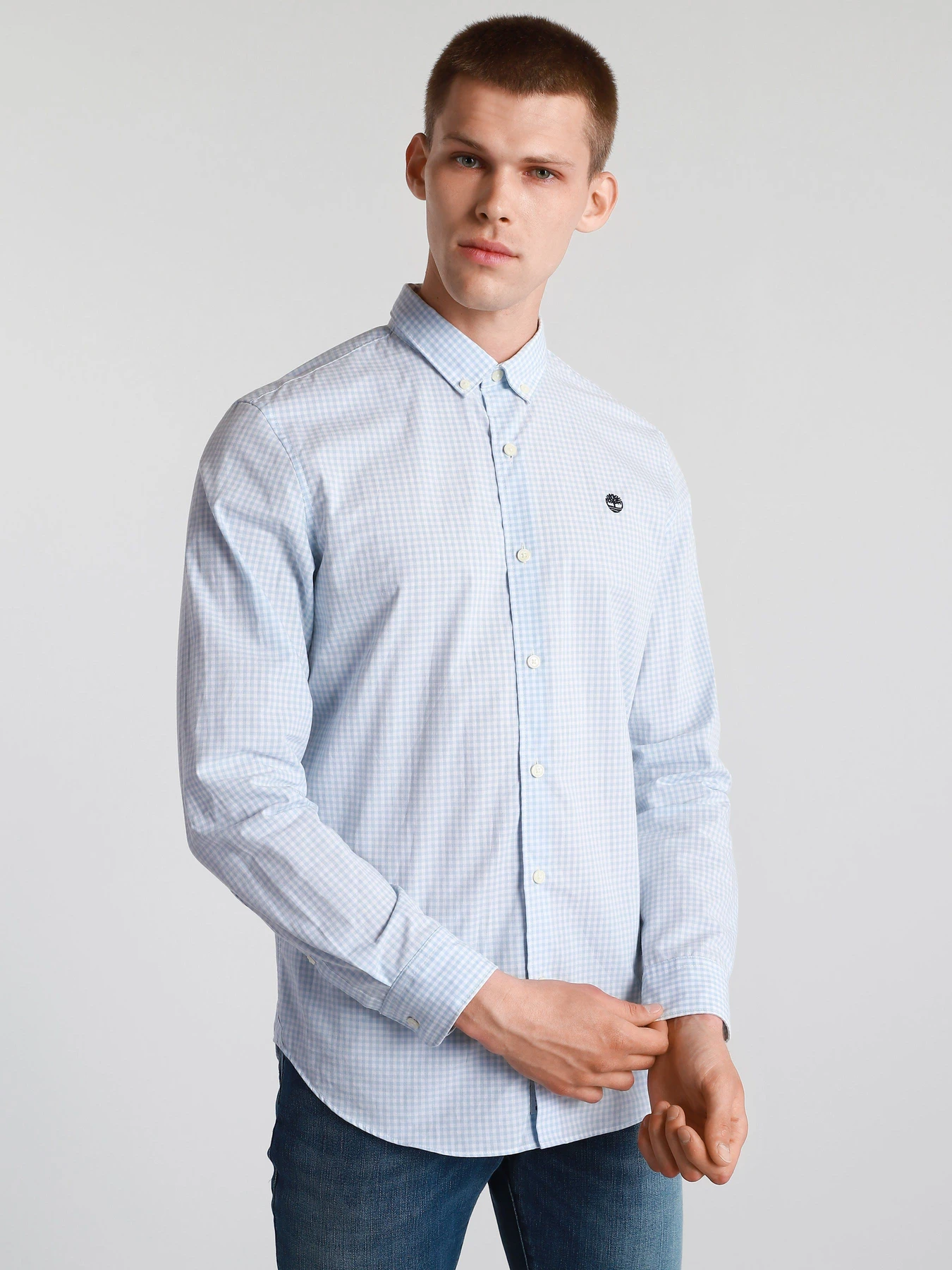 Рубашки Timberland S-R Poplin Md Gng RF модель TB0A2BQ5B02 Рубашки Timberland S-R Poplin Md Gng RF модель TB0A2BQ5B02 Фото