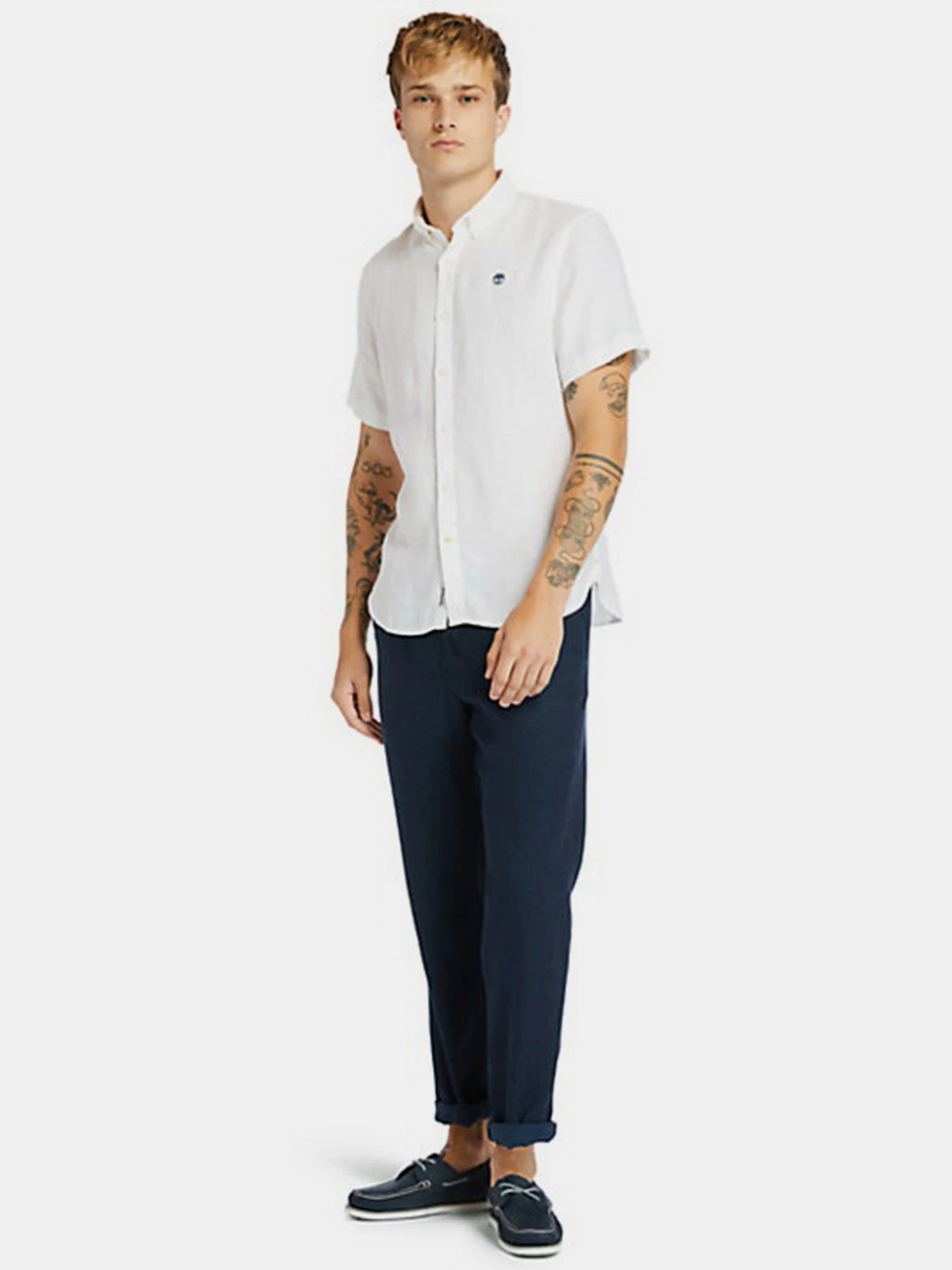Рубашки Timberland Mill Brook Linen модель TB0A2DCC100 Рубашки Timberland Mill Brook Linen модель TB0A2DCC100 Фото