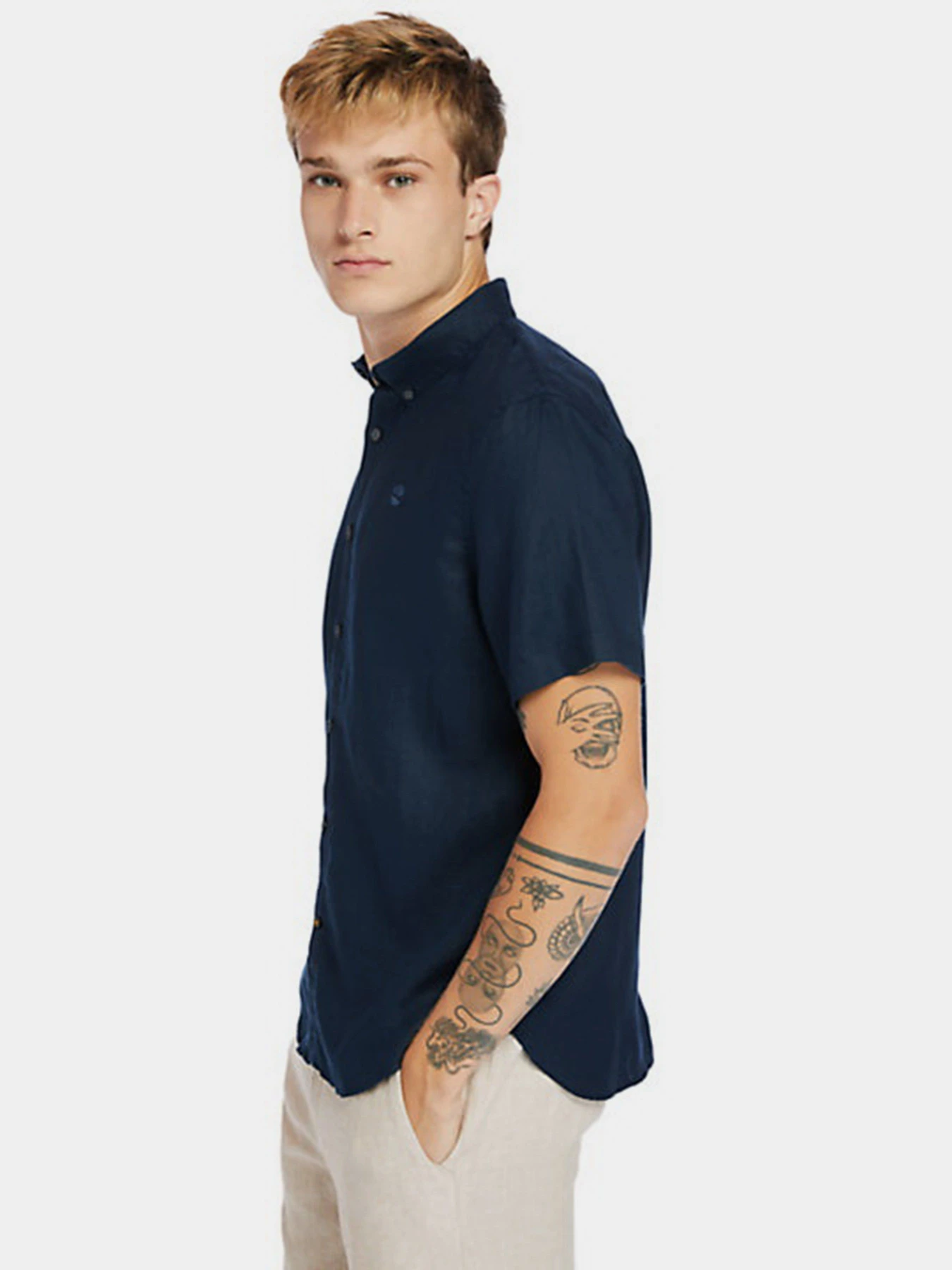 Рубашки Timberland Mill Brook Linen модель TB0A2DCC433 Рубашки Timberland Mill Brook Linen модель TB0A2DCC433 Фото
