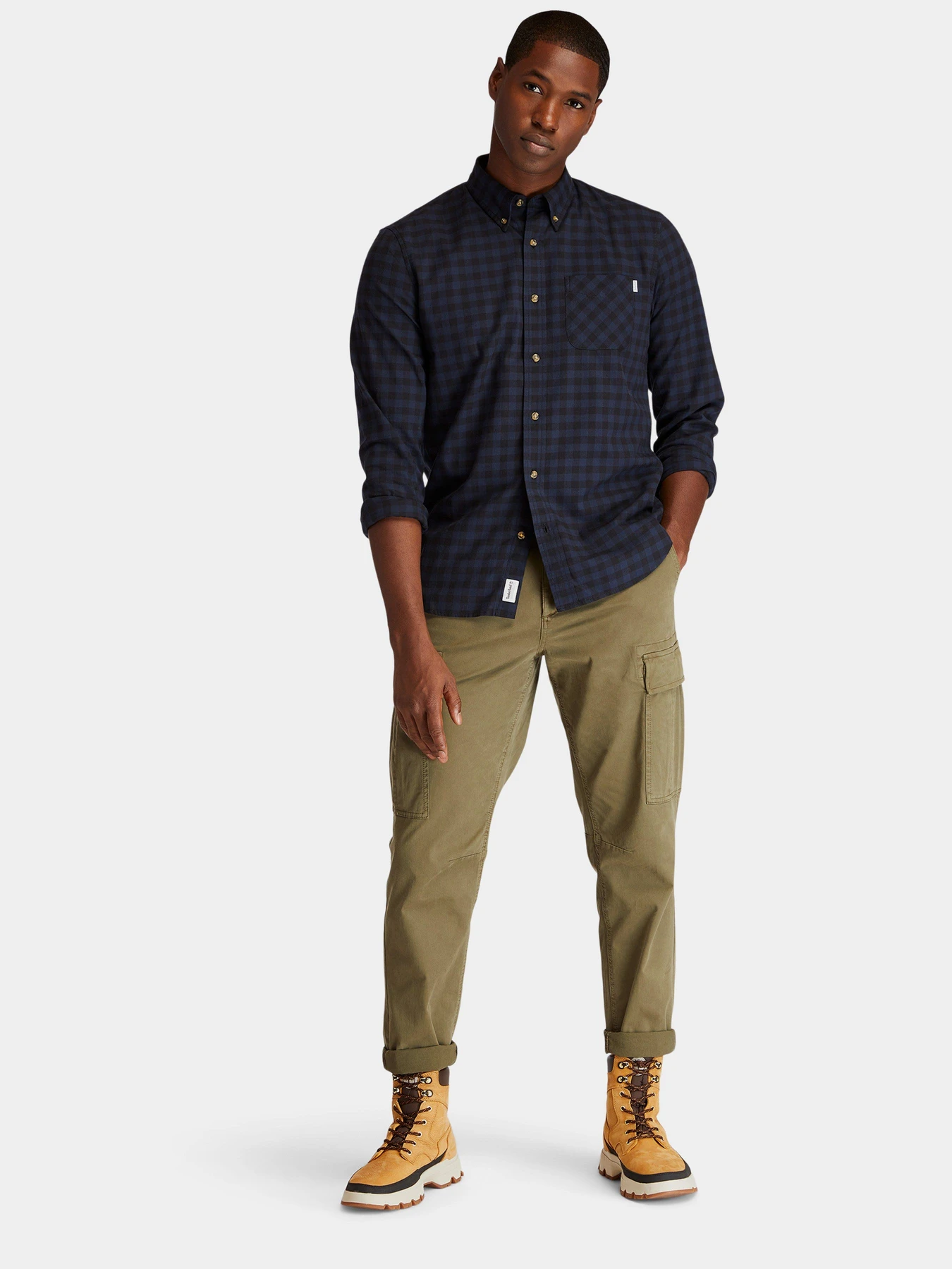 Рубашки Timberland Back River Brushed-Cotton Check модель TB0A2BJVB68 Рубашки Timberland Back River Brushed-Cotton Check модель TB0A2BJVB68 Фото