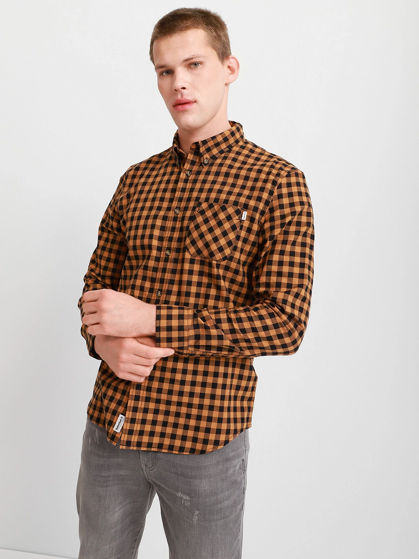Рубашки Timberland Back River Brushed-Cotton Check модель TB0A2BJVP50 Рубашки Timberland Back River Brushed-Cotton Check модель TB0A2BJVP50 Фото