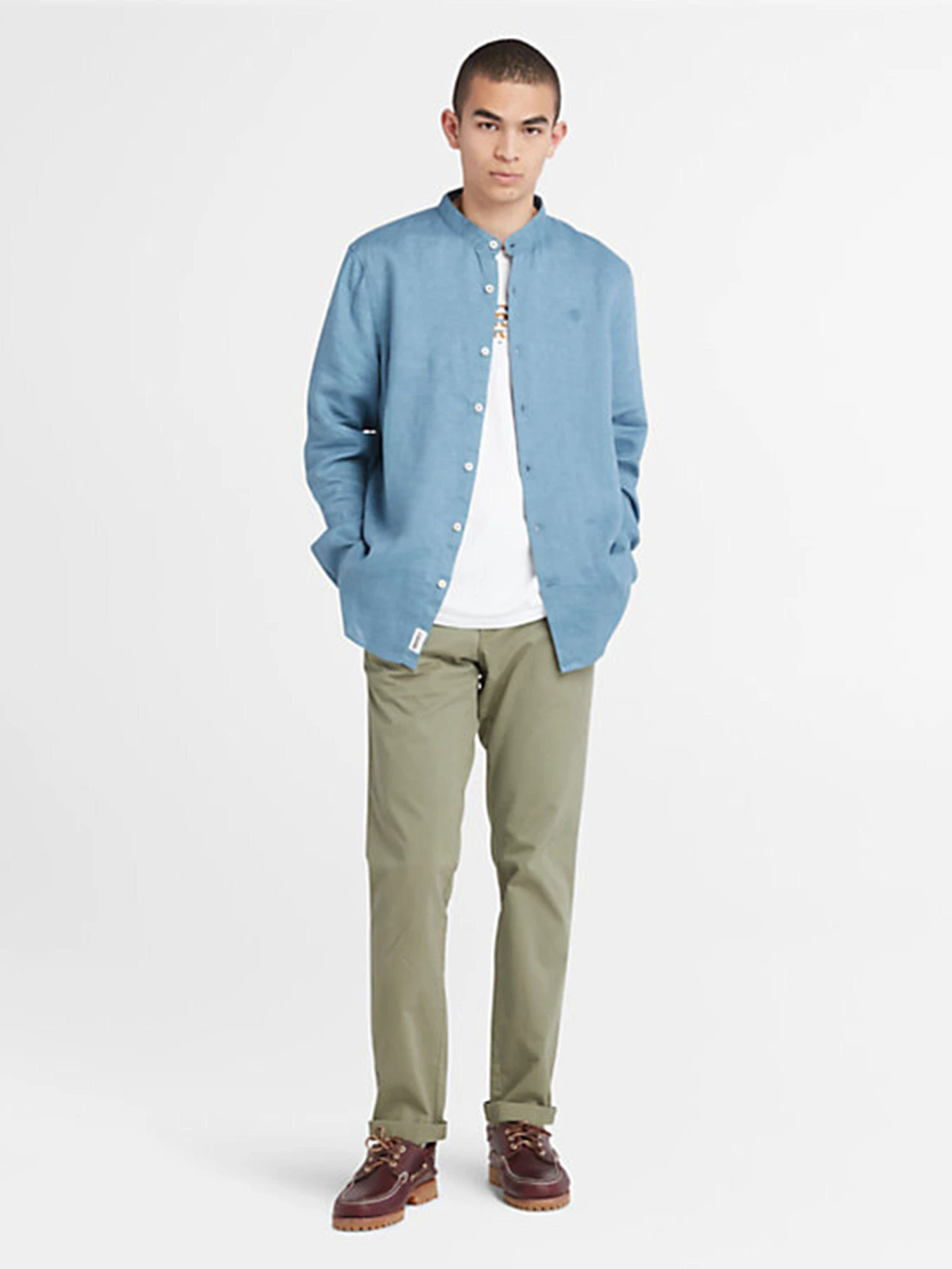 Рубашки Timberland LS MILL RIVER LINEN модель TB0A2DC1DJ5 Фото