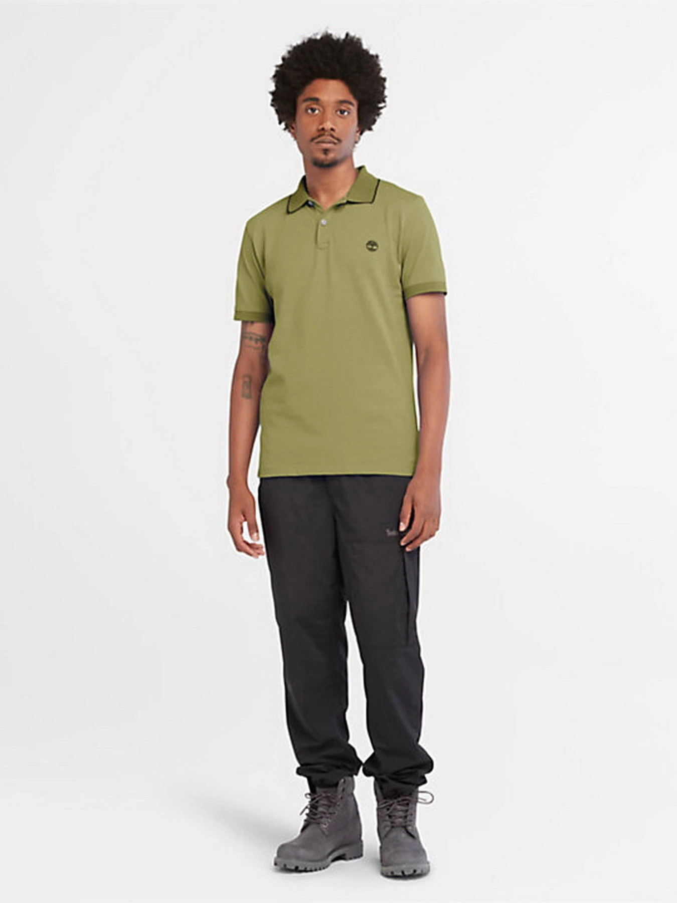 Футболки і поло Timberland SS Millers River Collar Neck Print модель TB0A26NFV46 Фото
