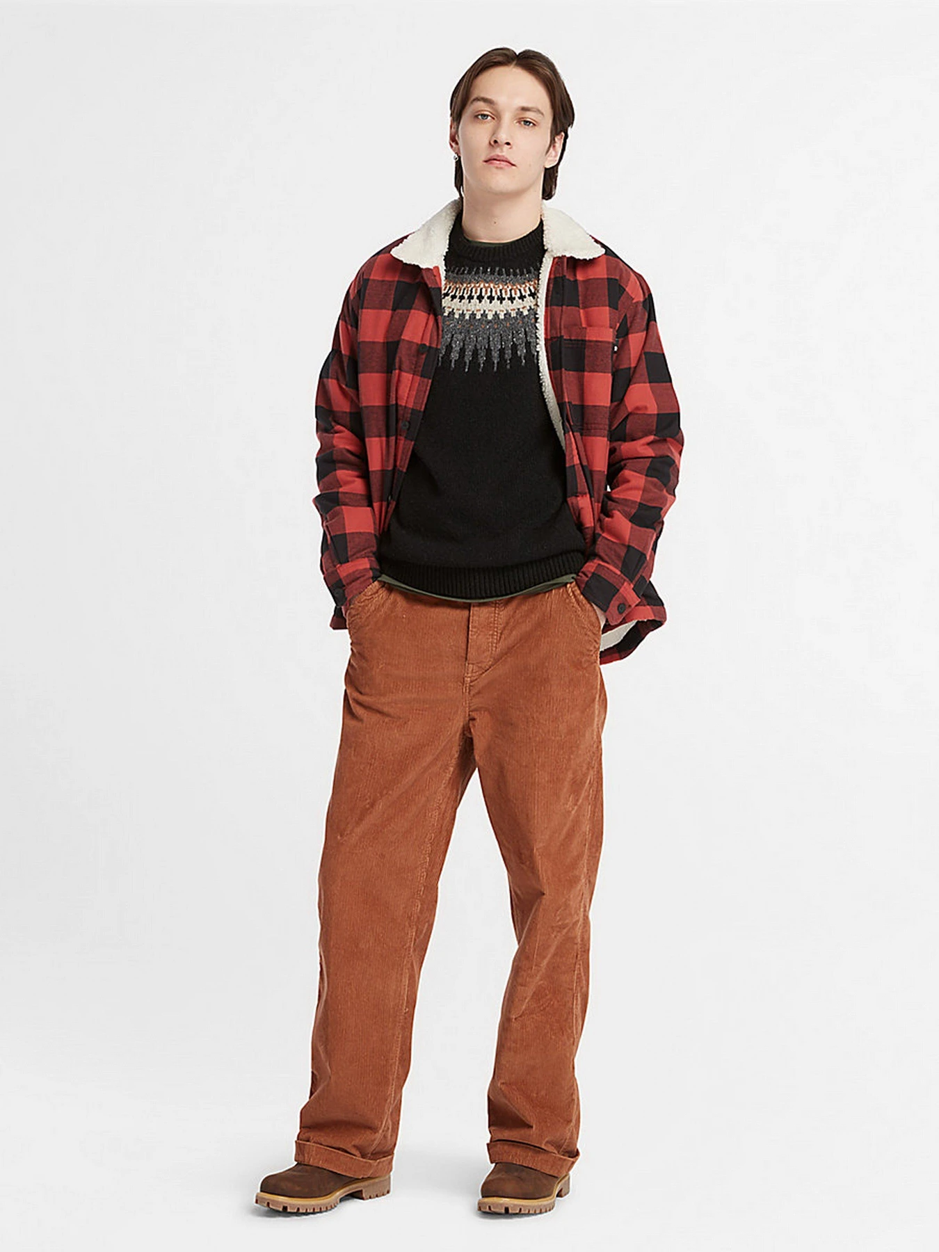 Куртки та дублянки Timberland Buffalo Plaid High Pile Fleece-lined модель TB0A6FWNDW8 Фото