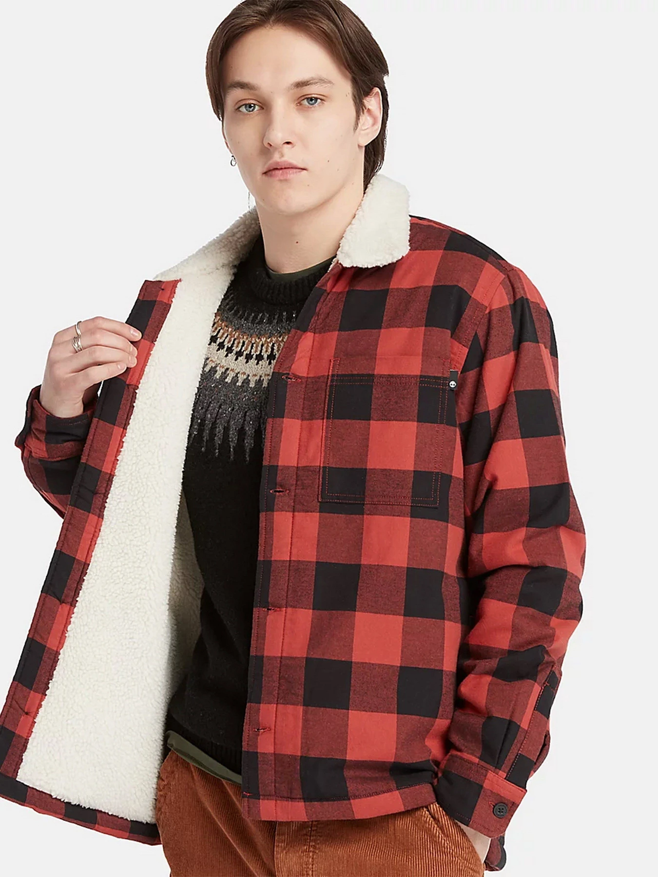 Куртки та дублянки Timberland Buffalo Plaid High Pile Fleece-lined модель TB0A6FWNDW8 Фото