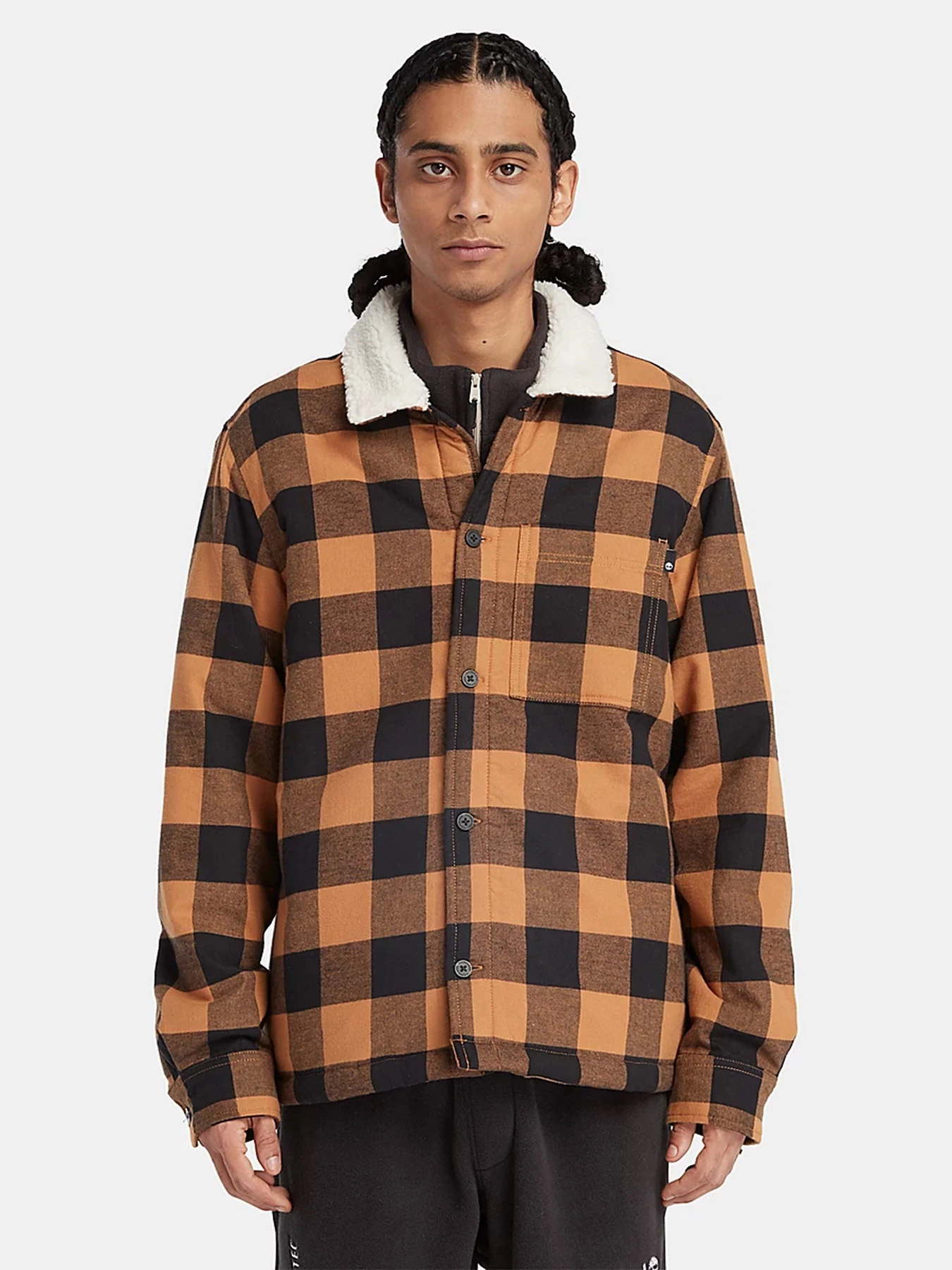 Куртки та дублянки Timberland Buffalo Plaid High Pile Fleece-lined модель TB0A6FWNP50 Куртки та дублянки Timberland Buffalo Plaid High Pile Fleece-lined модель TB0A6FWNP50 Фото