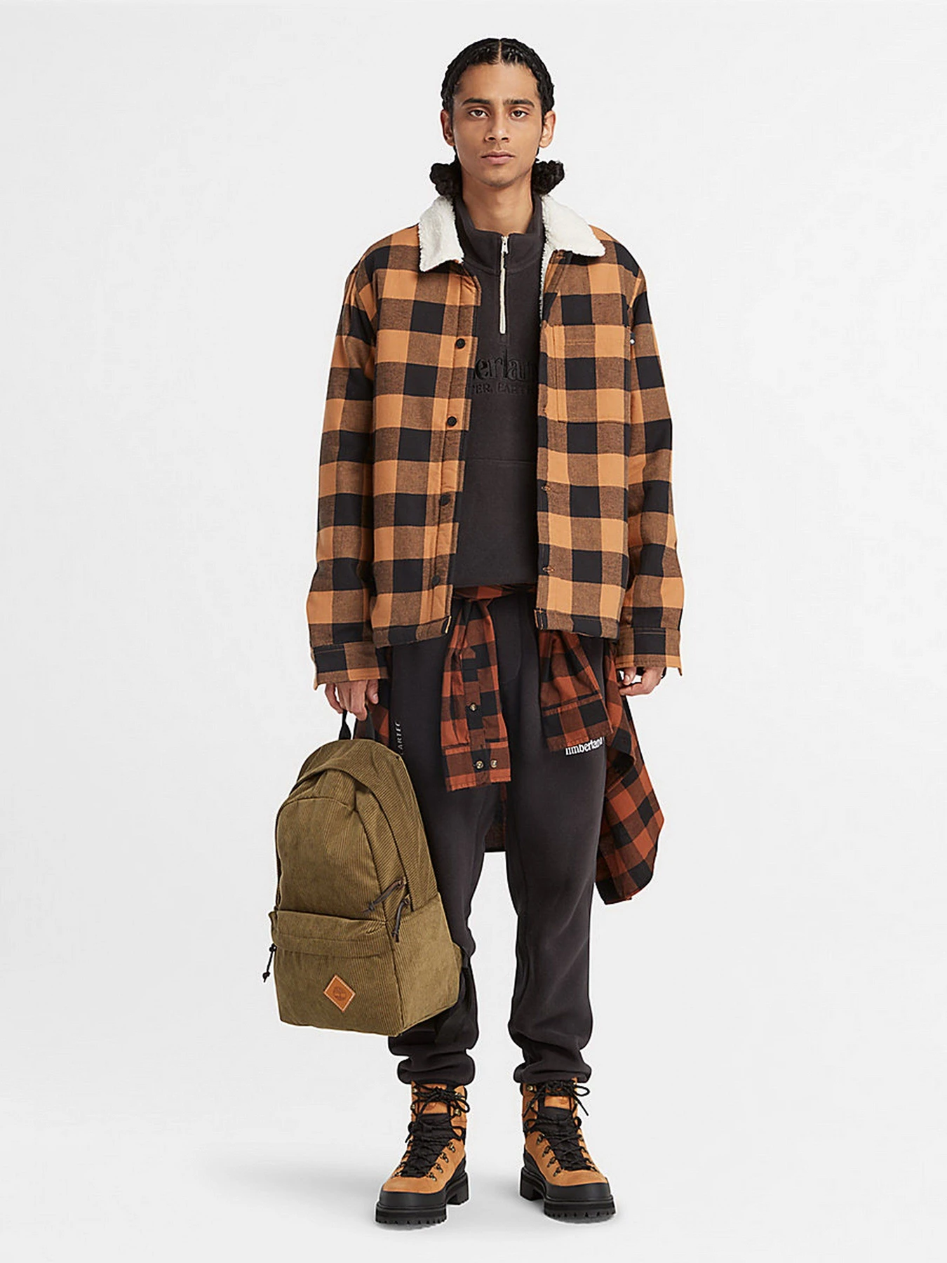 Куртки та дублянки Timberland Buffalo Plaid High Pile Fleece-lined модель TB0A6FWNP50 Куртки та дублянки Timberland Buffalo Plaid High Pile Fleece-lined модель TB0A6FWNP50 Фото
