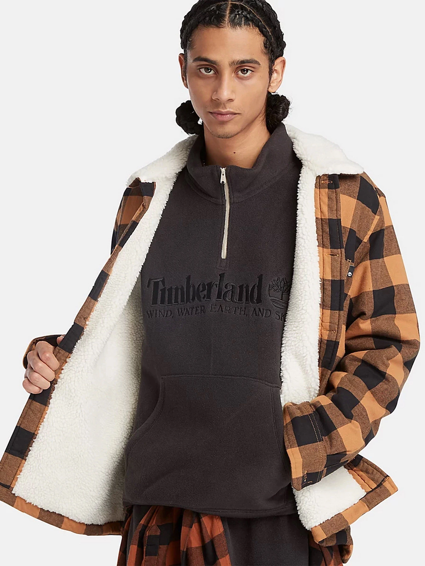 Куртки та дублянки Timberland Buffalo Plaid High Pile Fleece-lined модель TB0A6FWNP50 Куртки та дублянки Timberland Buffalo Plaid High Pile Fleece-lined модель TB0A6FWNP50 Фото