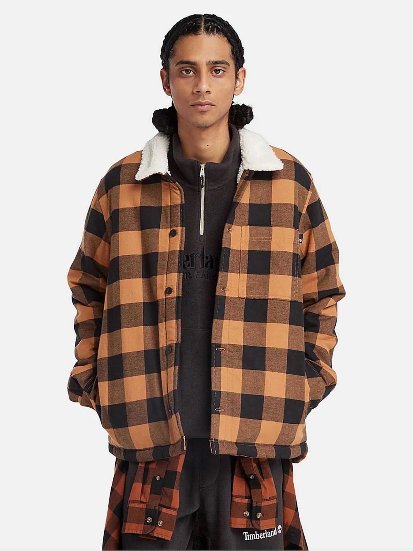 Куртки та дублянки Timberland Buffalo Plaid High Pile Fleece-lined модель TB0A6FWNP50 Куртки та дублянки Timberland Buffalo Plaid High Pile Fleece-lined модель TB0A6FWNP50 Фото